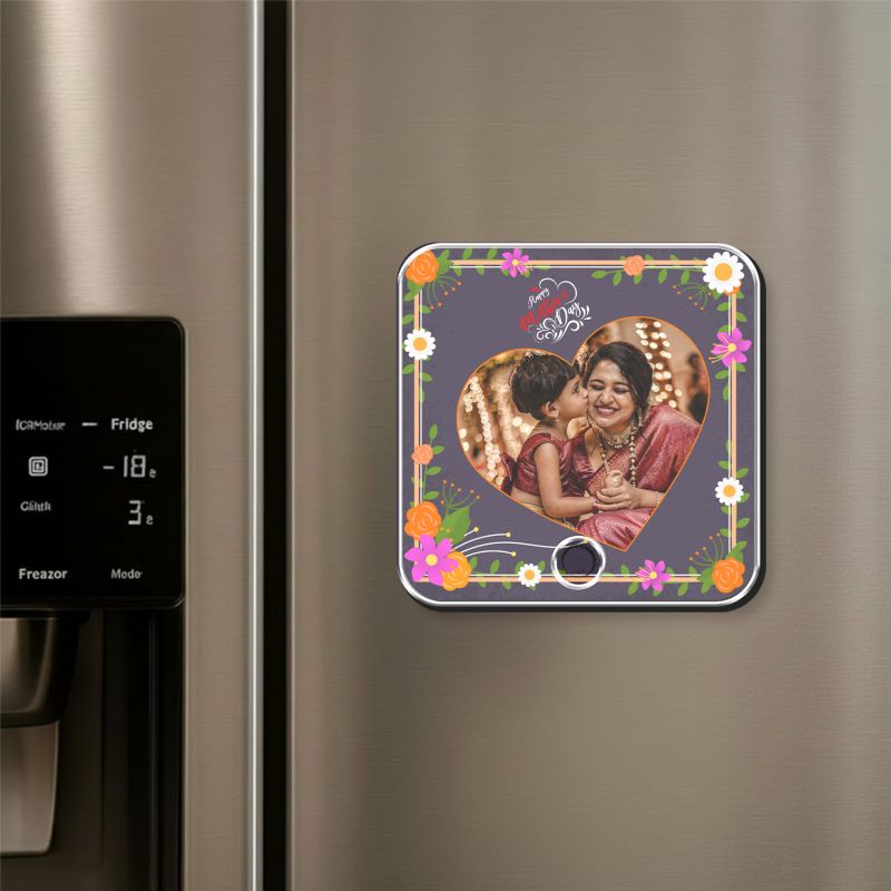 Personalized Musical Fridge Magnet for Mom (Photo & Song)
